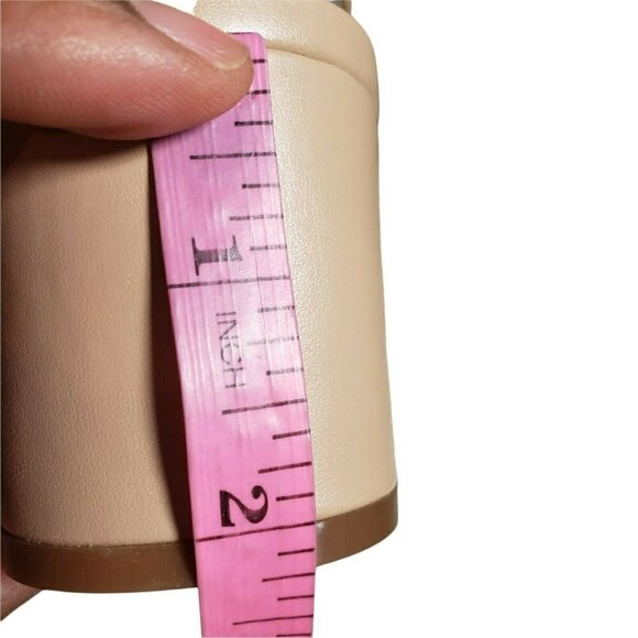 Evolve Women Light Natural Leather Open Toe Slingback Block Heels Sandals Sz 8.5 - Picture 10 of 11